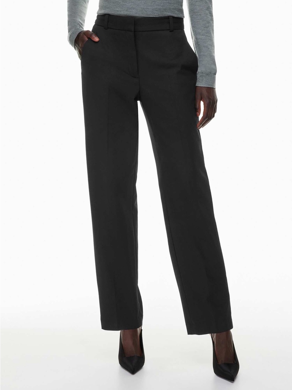 Aritzia Babaton Straight-Leg Dress Pants in Black